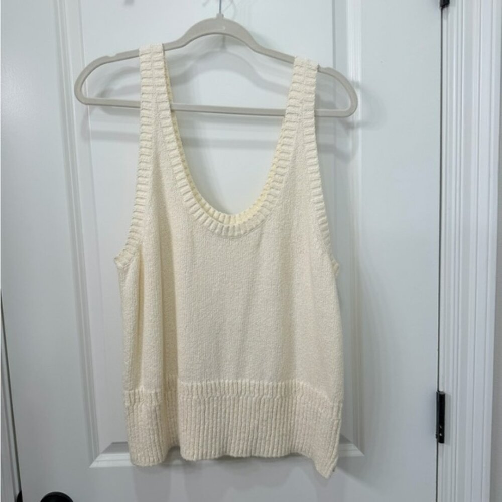 Madewell Ivory Knit Sleeveless Top